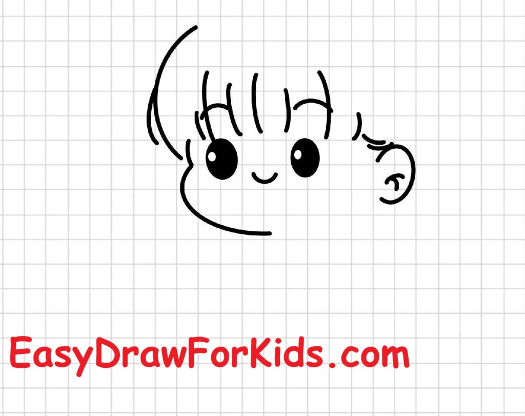how to draw an artist girl step 2