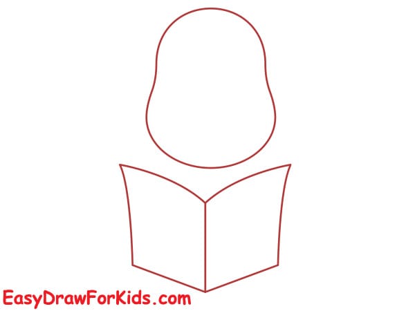 how to draw buffalo reading book step 2