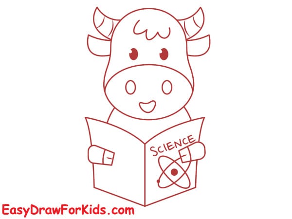 how to draw buffalo reading book step 5