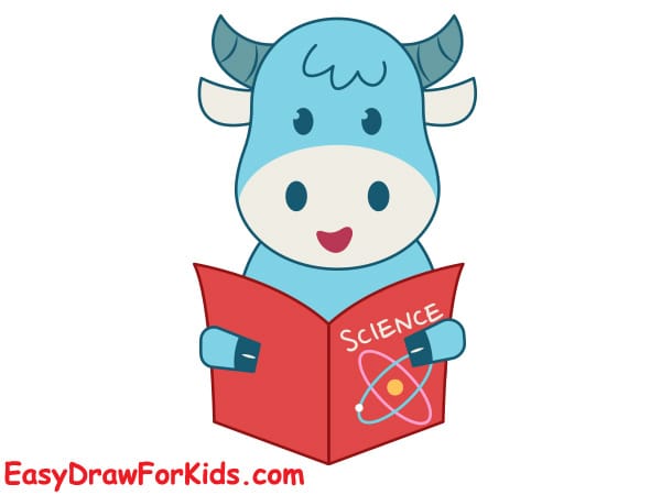 how to draw buffalo reading book step 6