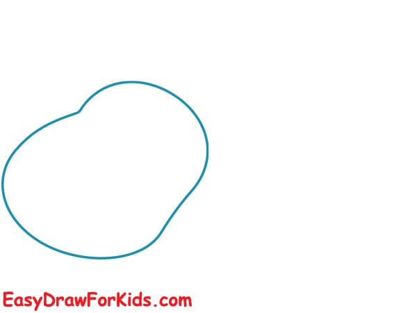 how to draw sleeping buffalo step 1