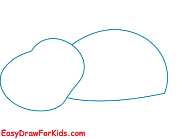 how to draw sleeping buffalo step 2