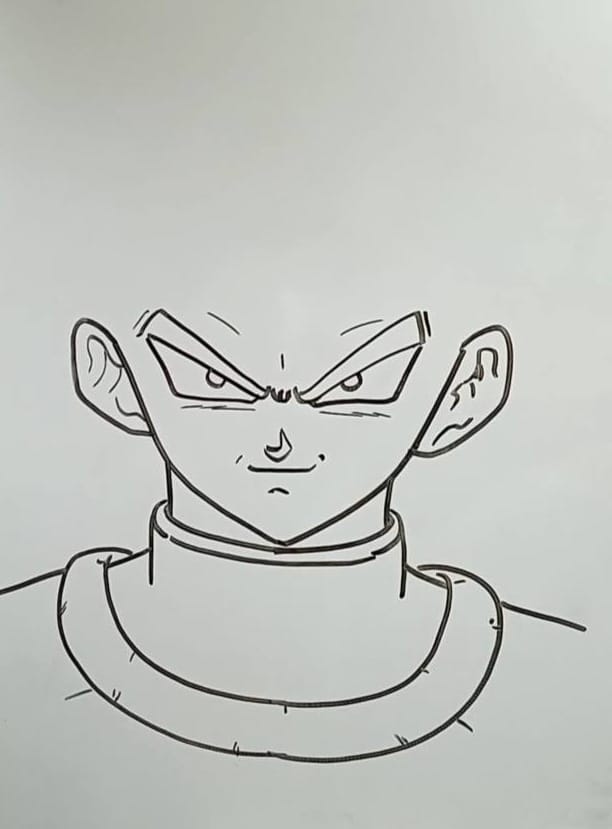 vegeta drawing easy step 5