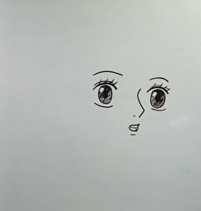 nami face drawing step 3