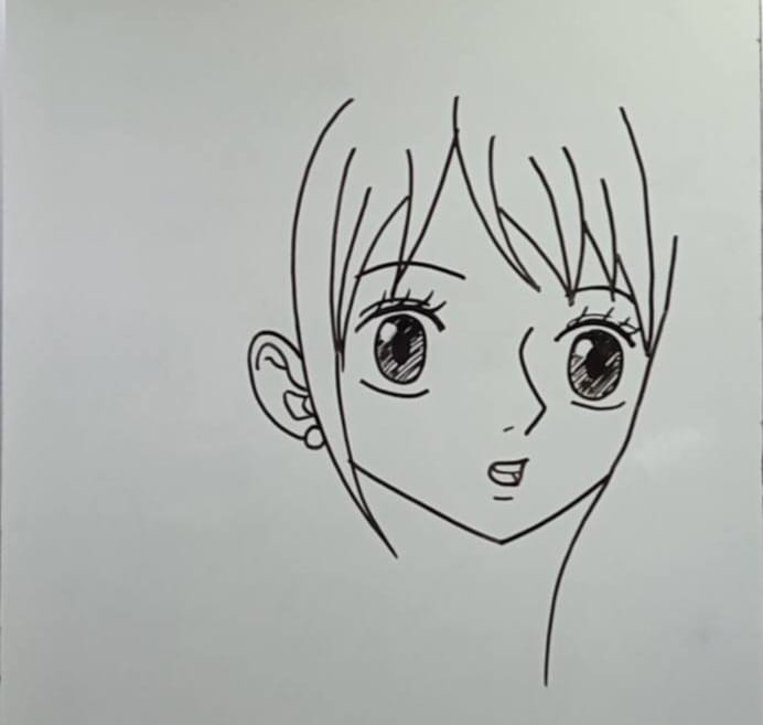 nami face drawing step 6