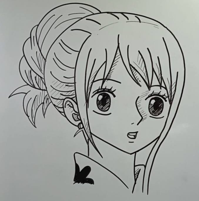 nami face drawing step 7