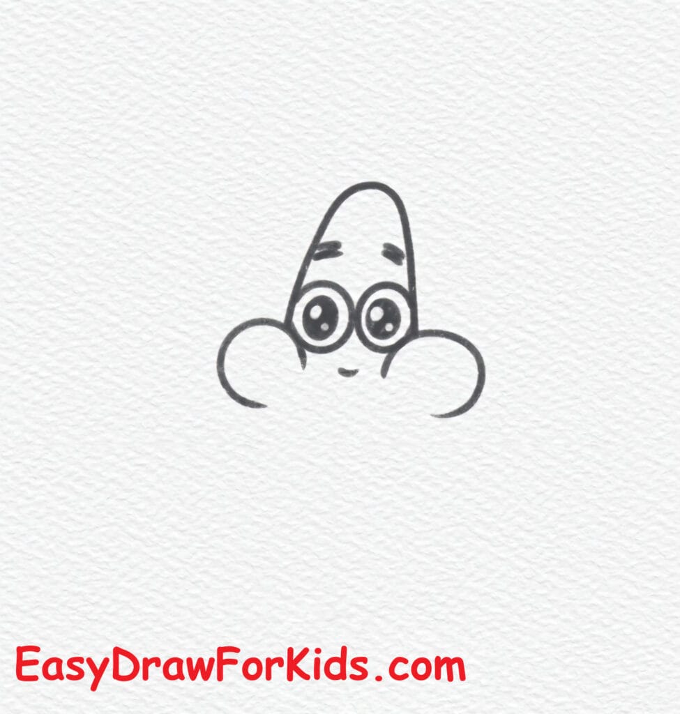 patrick star drawing easy step 4