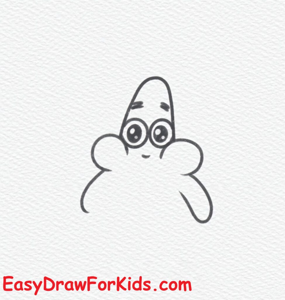 patrick star drawing easy step 5