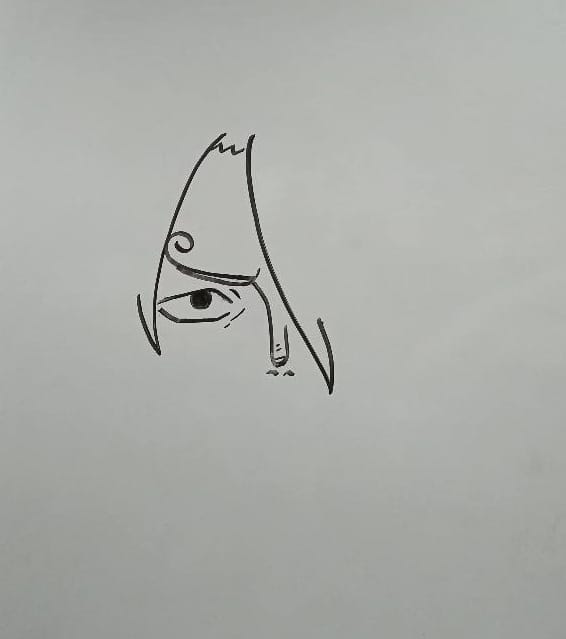 sanji face drawing step 1