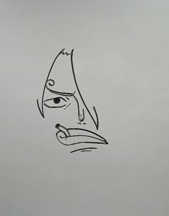 sanji face drawing step 2