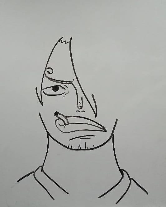 sanji face drawing step 4