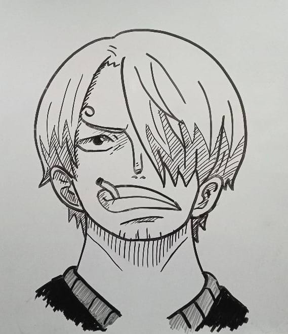sanji face drawing step 7