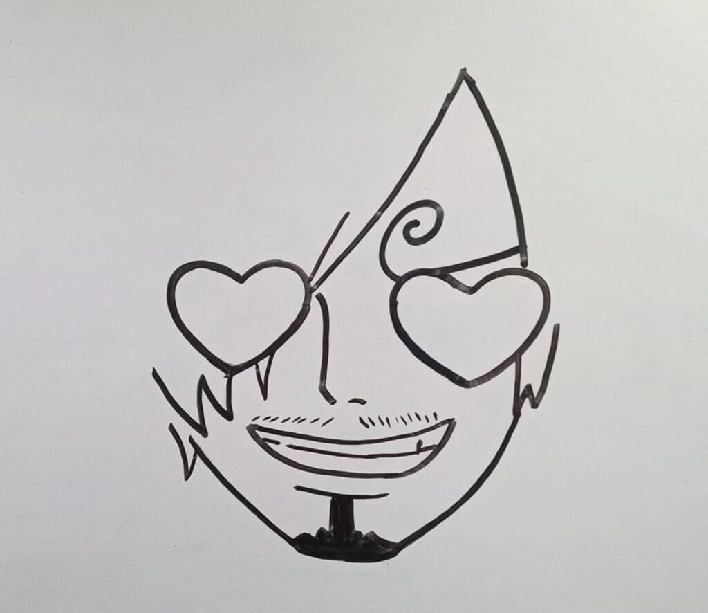 sanji fall in love drawing step 4