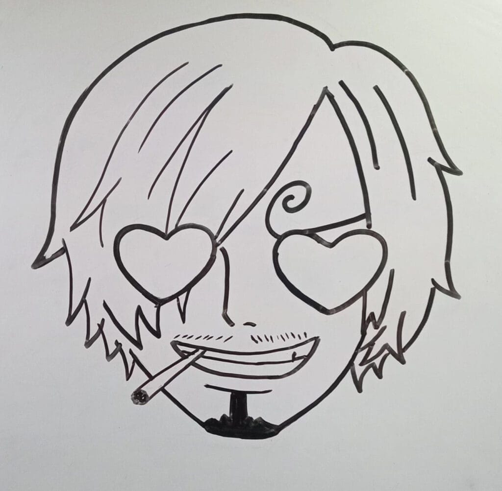 sanji fall in love drawing step 6