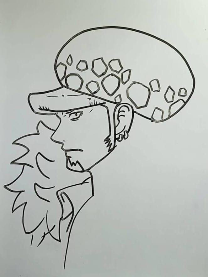 trafalgar law drawing easy step 5