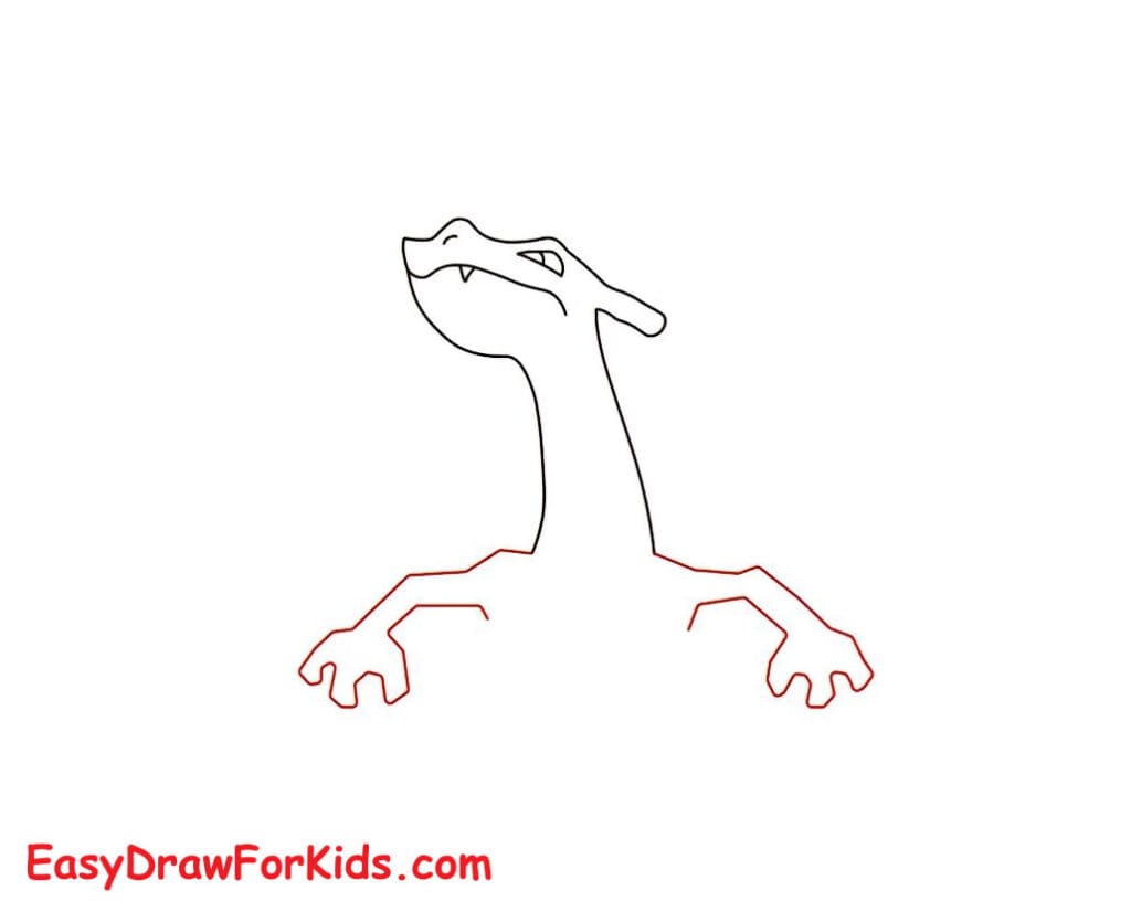 How to Draw Charizard easy for Kids step 4