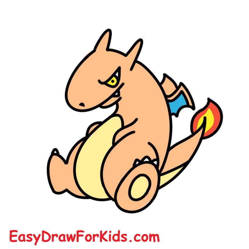 How to Draw Charizard from Pokemon step 7