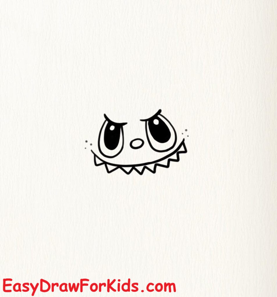 How to Draw Labubu cute step 1