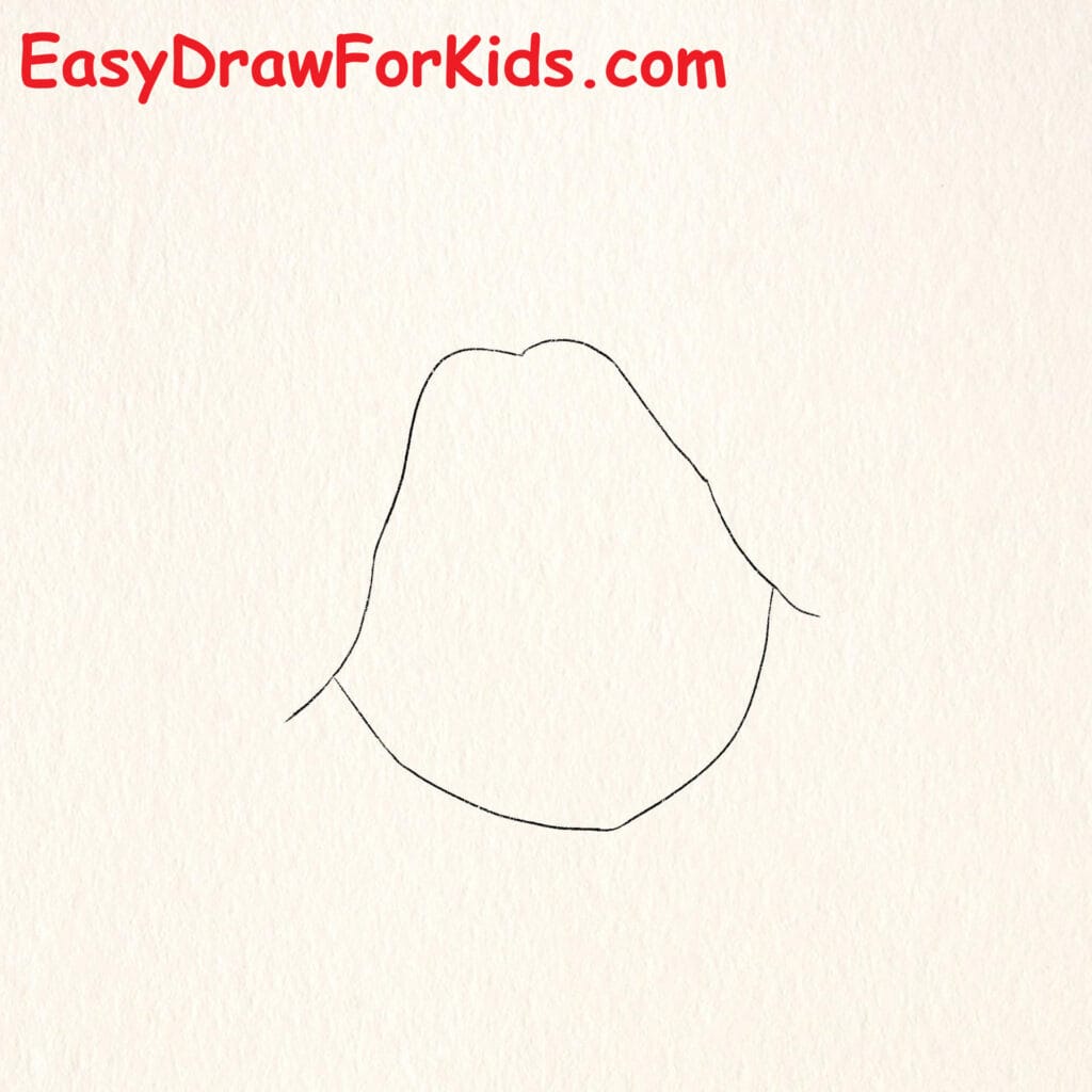 How to Draw Princess Snow White Holding an Apple step 1