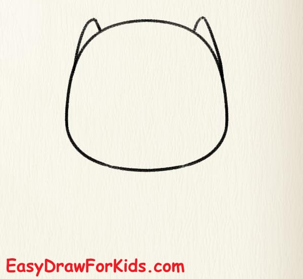 How to draw Batman easy step 1
