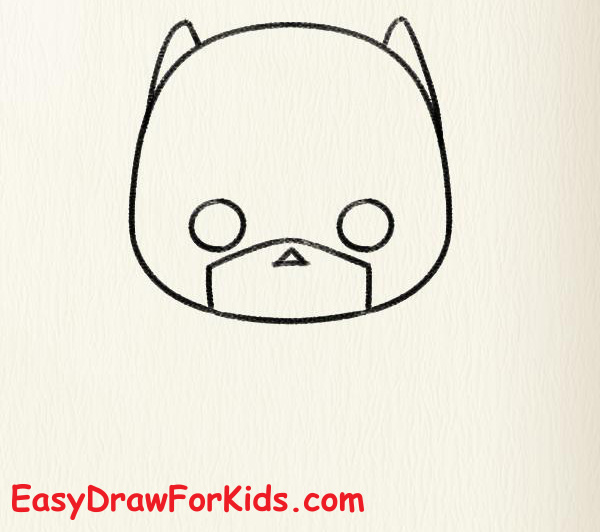 How to draw Batman easy step 2