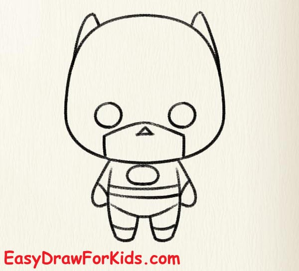 How to draw Batman easy step 4