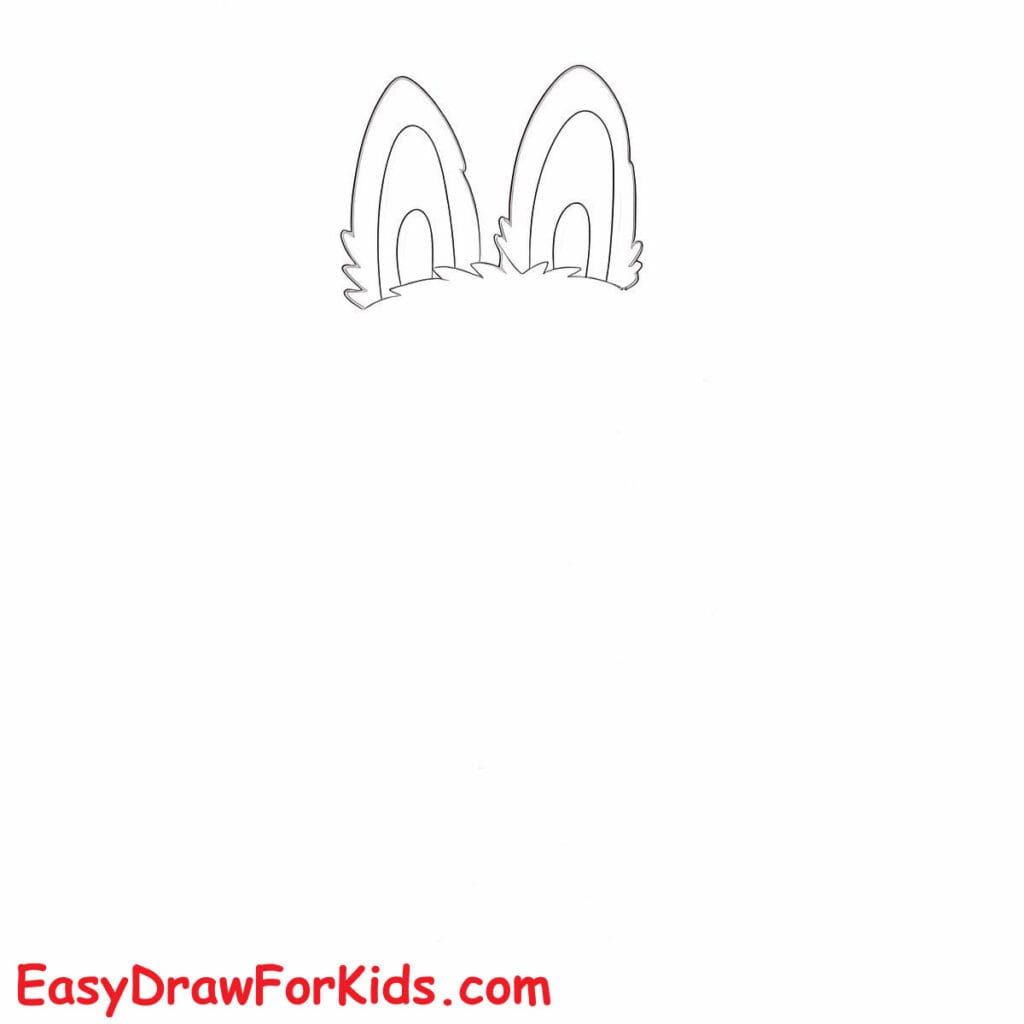 How to draw Labubu for kids step 1