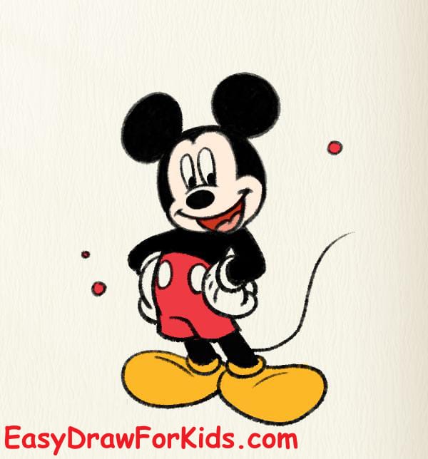 How to draw Mickey mouse full body step 5