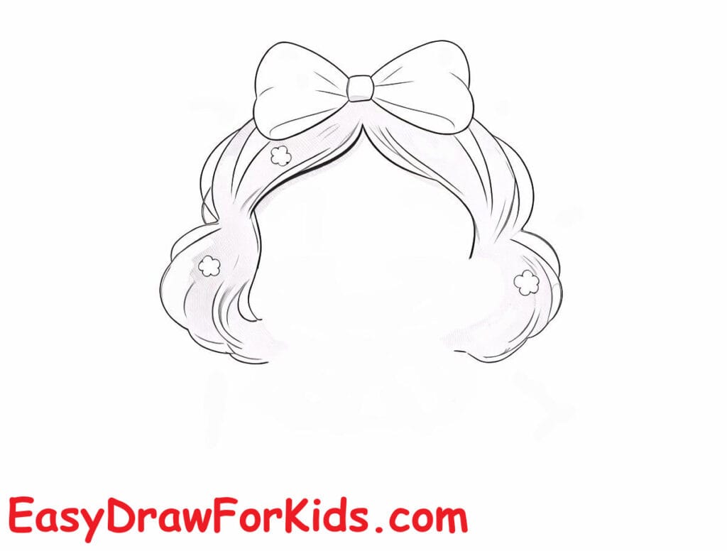 How to draw Snow White Cute step 2