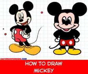 how to draw mickey mouse