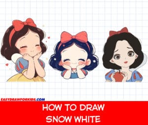 how to draw snow white